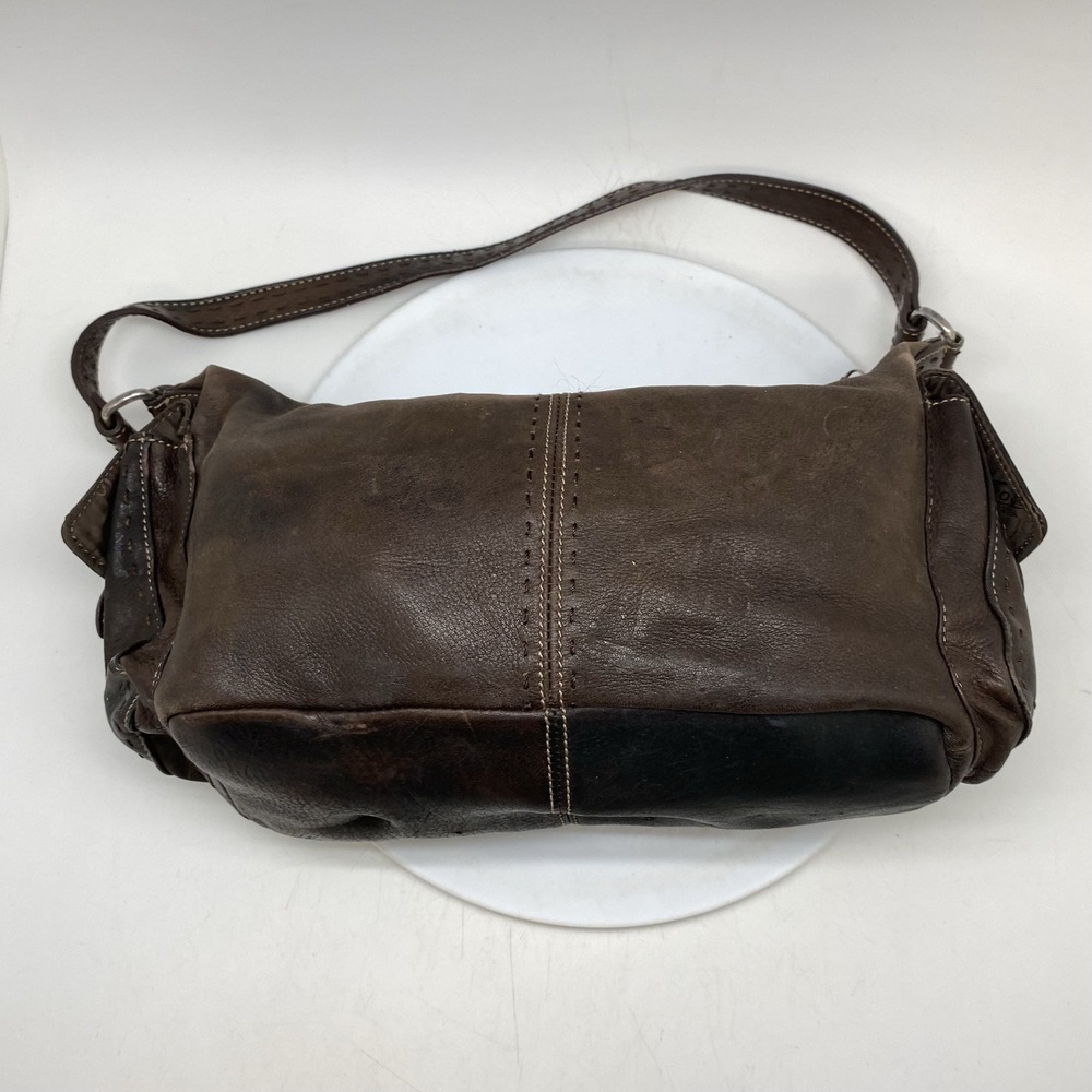 Vintage Fossil Leather Crossbody Shoulder Hand Bag Purse Sedona Brown Hobo Boho - Picture 4 of 10